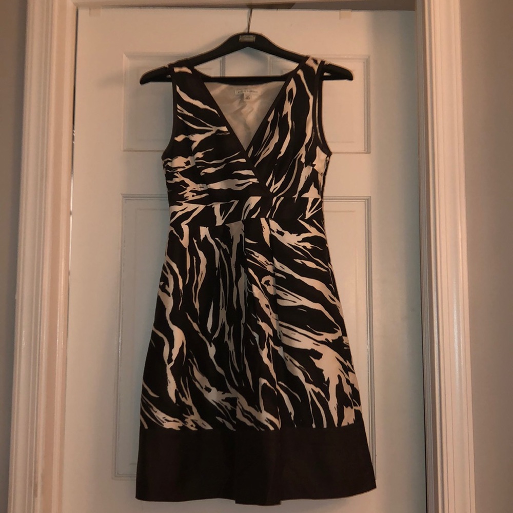 Banana republic fit and flare animal print dress
